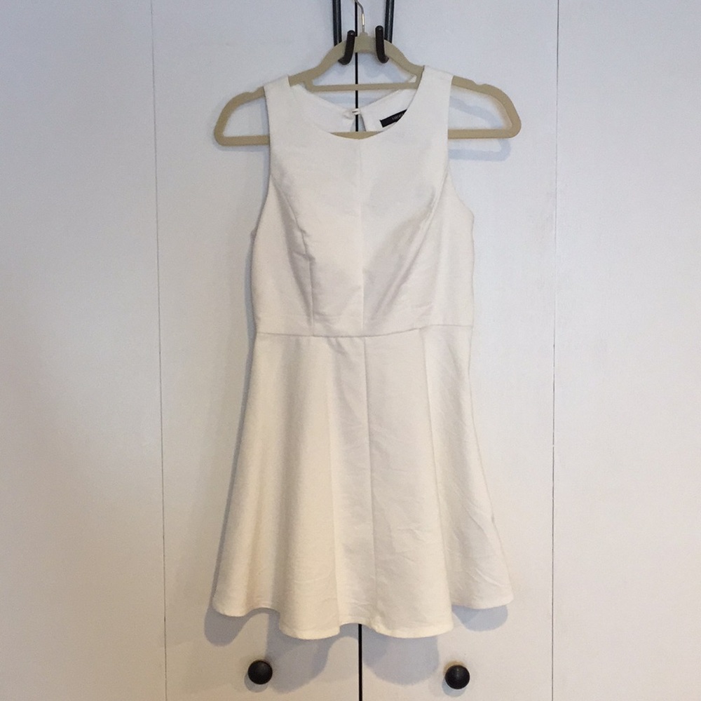 White Open Back Dress